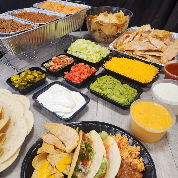 Taco Bar & Chips, Spicy Cheese + Crispos