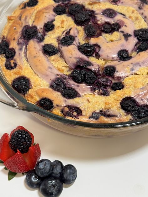 Blueberry Cheesecake French Toast Casserole