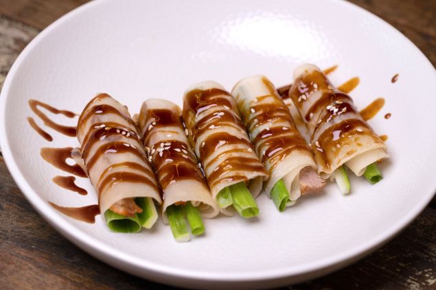 Peking duck pancakes