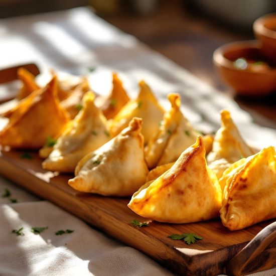 Indian Style Veg Samosas (TRAY - 25 pieces)