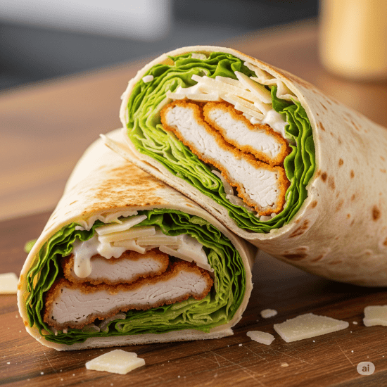 Classic Chicken Schnitzel Wrap