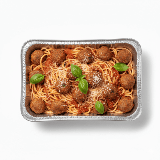 Spaghettti Pork & Beef Meatballs - Tray 