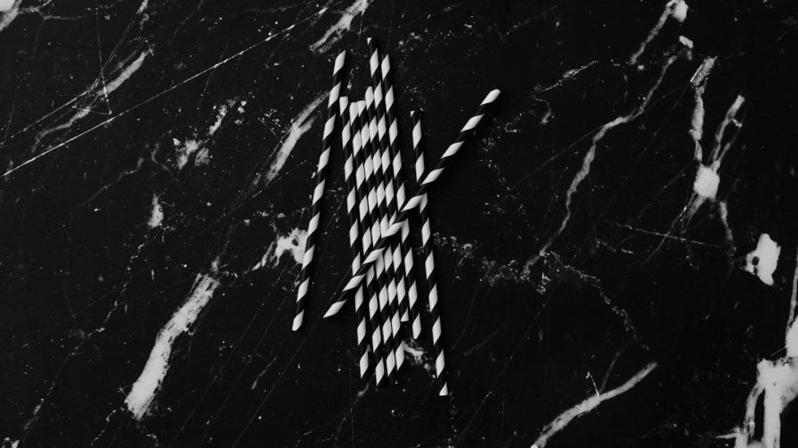 Black & White Paper Straws Pack (50)