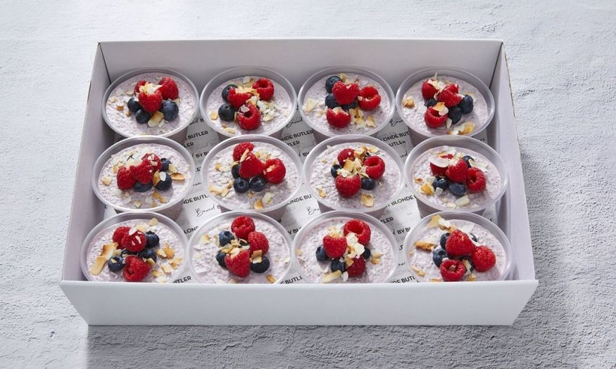 Raspberry & Coconut Chia Pots