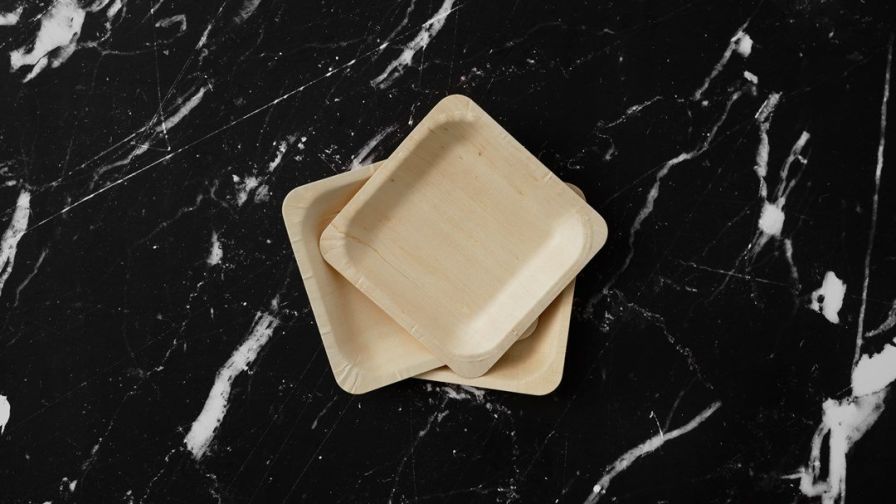Small Square Bamboo Plates (10)