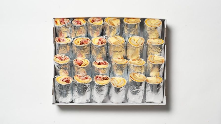 Warm Breakfast Burritos - 24 Pieces