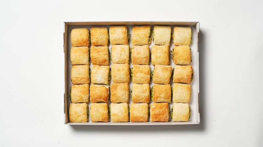 Warm Spinach & Cheese Sausage Rolls - 35 pieces