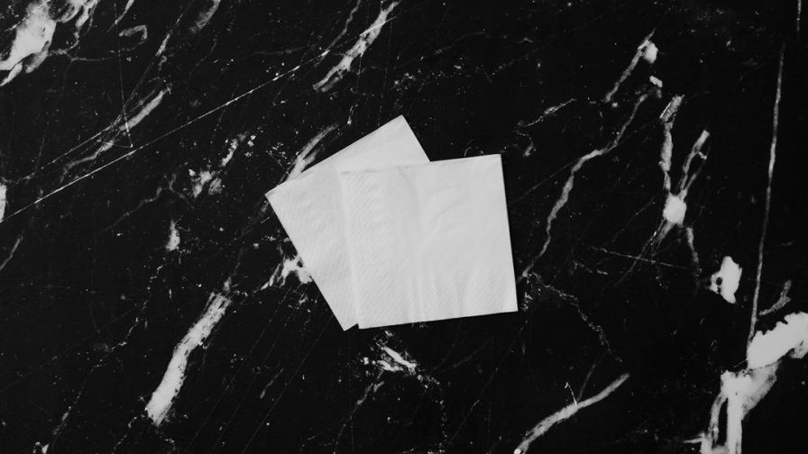 White Cocktail Napkin