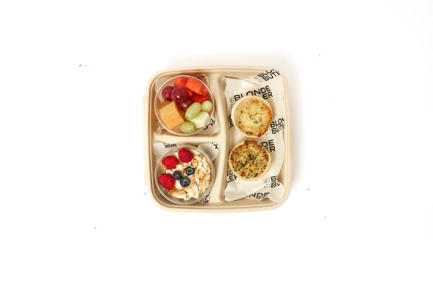 Fruit Cup, Chia Pot & Quiches