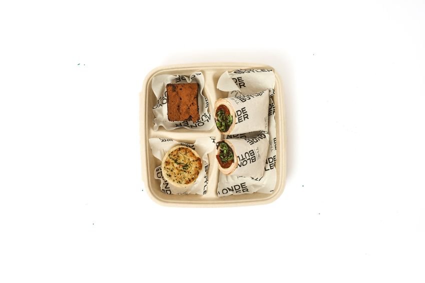 Quiche, Brownie & Wrap