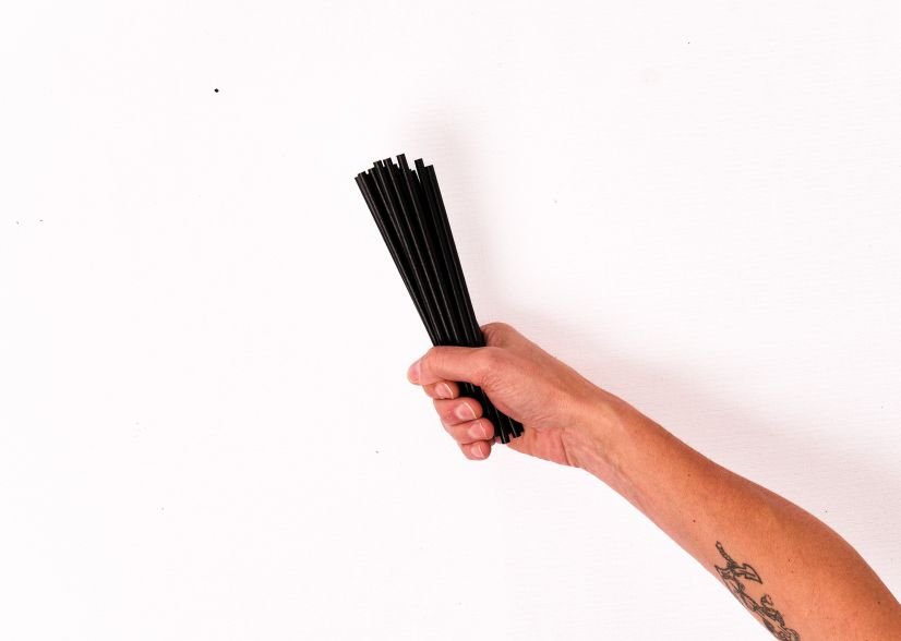 Black & White Paper Straws Pack (50)