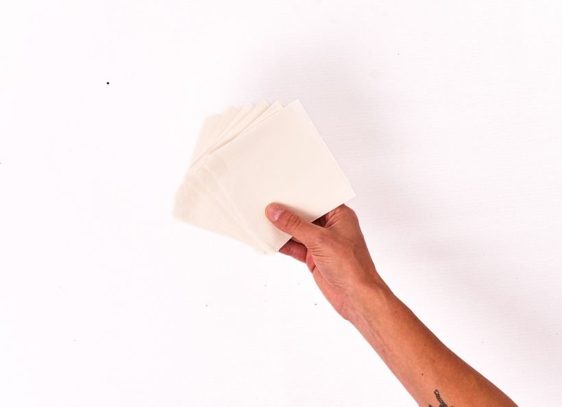 White Cocktail Napkin