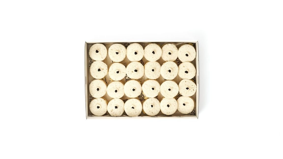 Egg & Caviar Circle Sandwiches