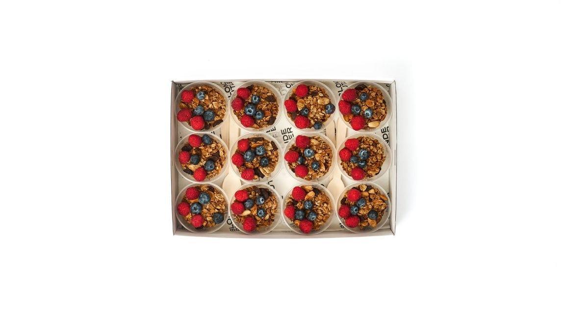 Yoghurt Pots with Berries & Granola