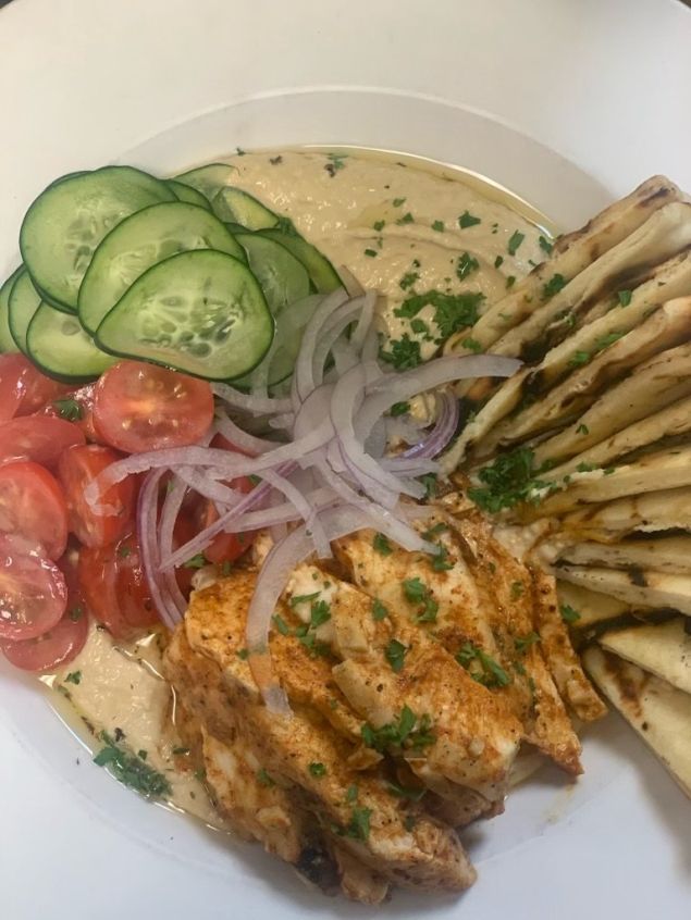 Chicken Mojo + Hummus