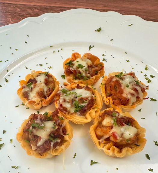 Braised Pork Phyllo Tart