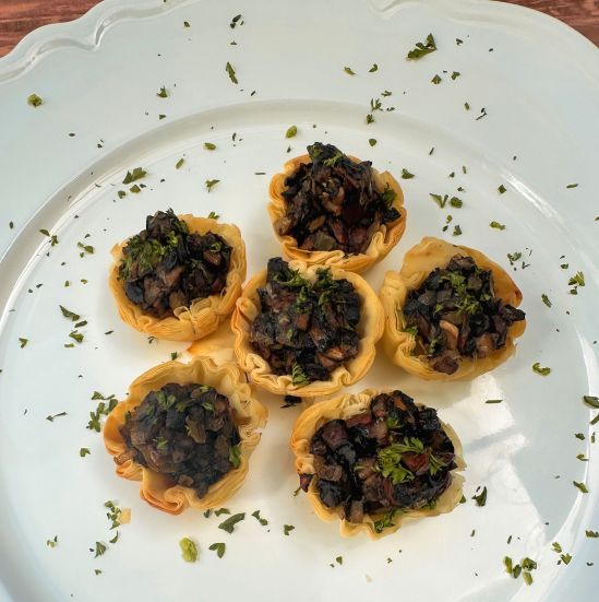Portabella & Wild Mushroom Phyllo Tart