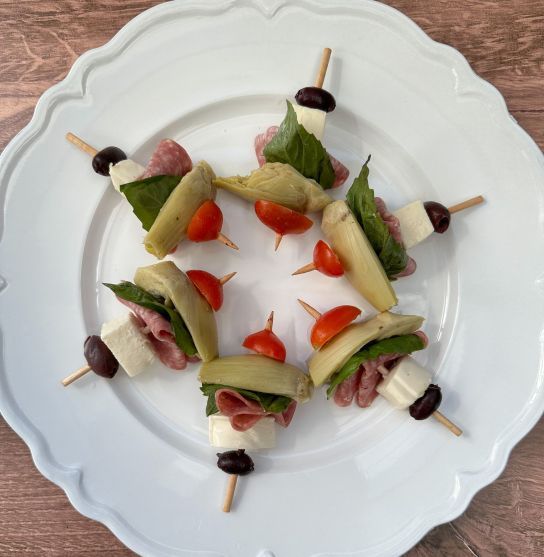 Caprese & Salami Skewer
