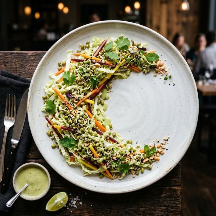 Napa Cabbage & Sprouted Mung Bean Salad