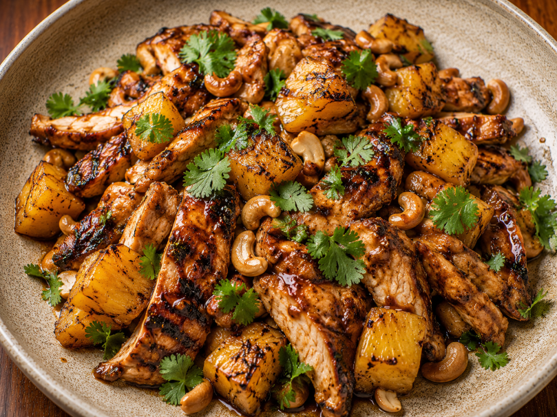 Grilled Chicken with Coconut-Amino Pineapple