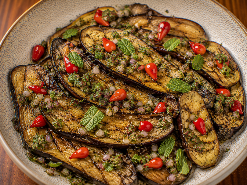 Grilled Smoked Eggplant