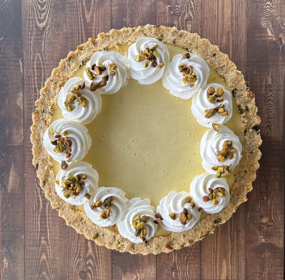 Goat Cheese Pistachio Cheesecake