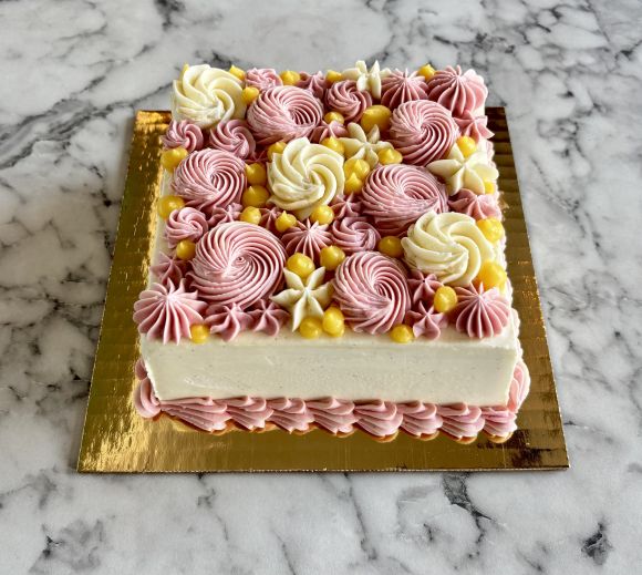 Whole Passion Fruit Strawberry Cake