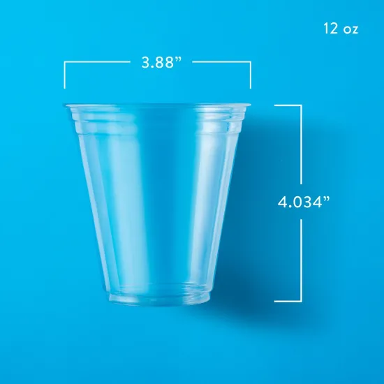 12oz Clear Plastic Cups