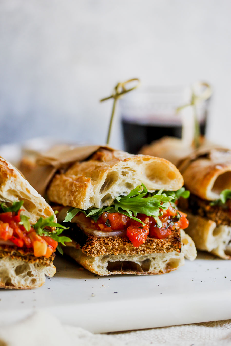 Eggplant Caviar Sandwich