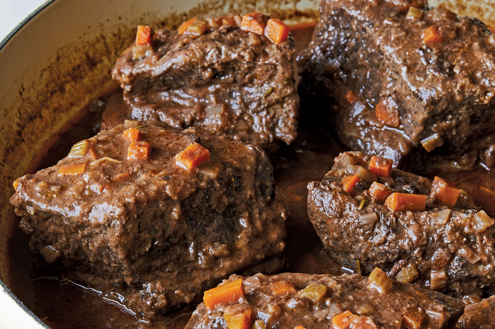 Slow wine braised short ribs