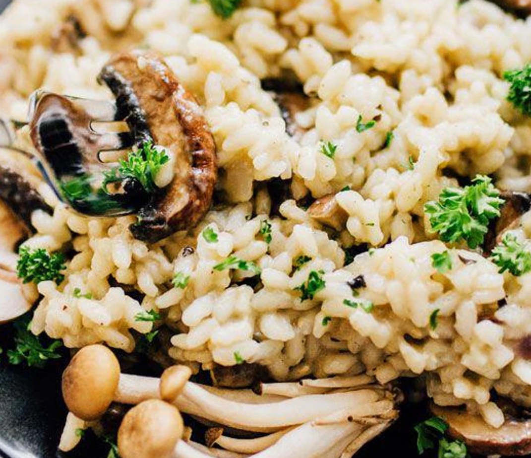 Wild mushroom risotto and truffle oil