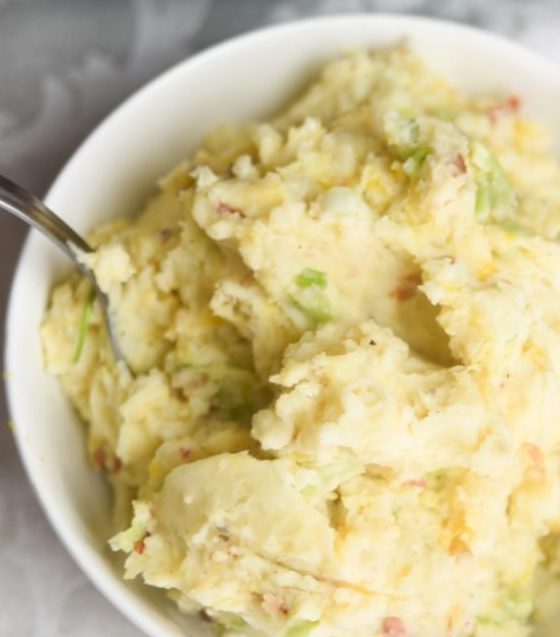 Twice baked mashed potatoes