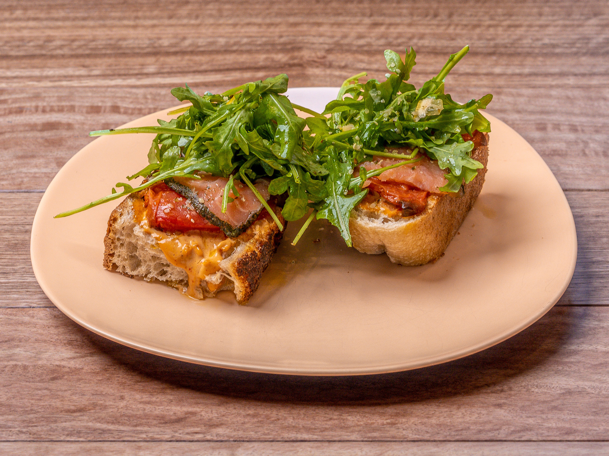 Salmon Open Face Toast