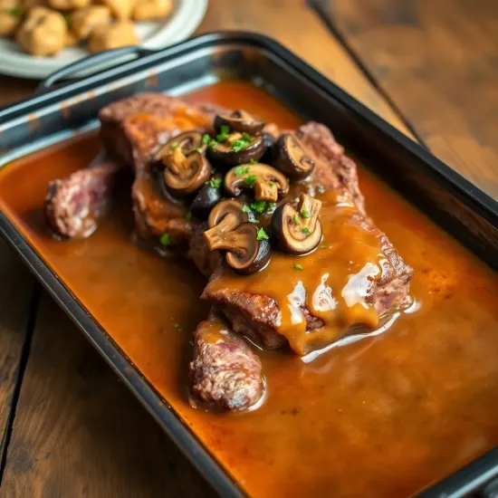 Roast Beef with Porcini Mushrooms
