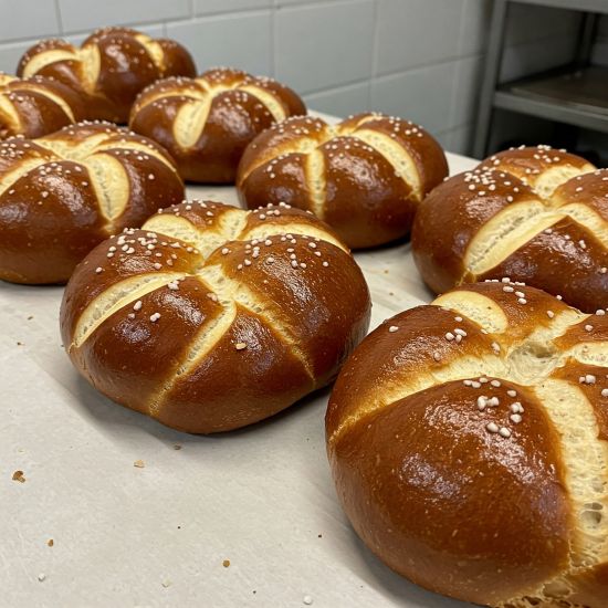 Pretzel Challah Rolls (6-Pack)