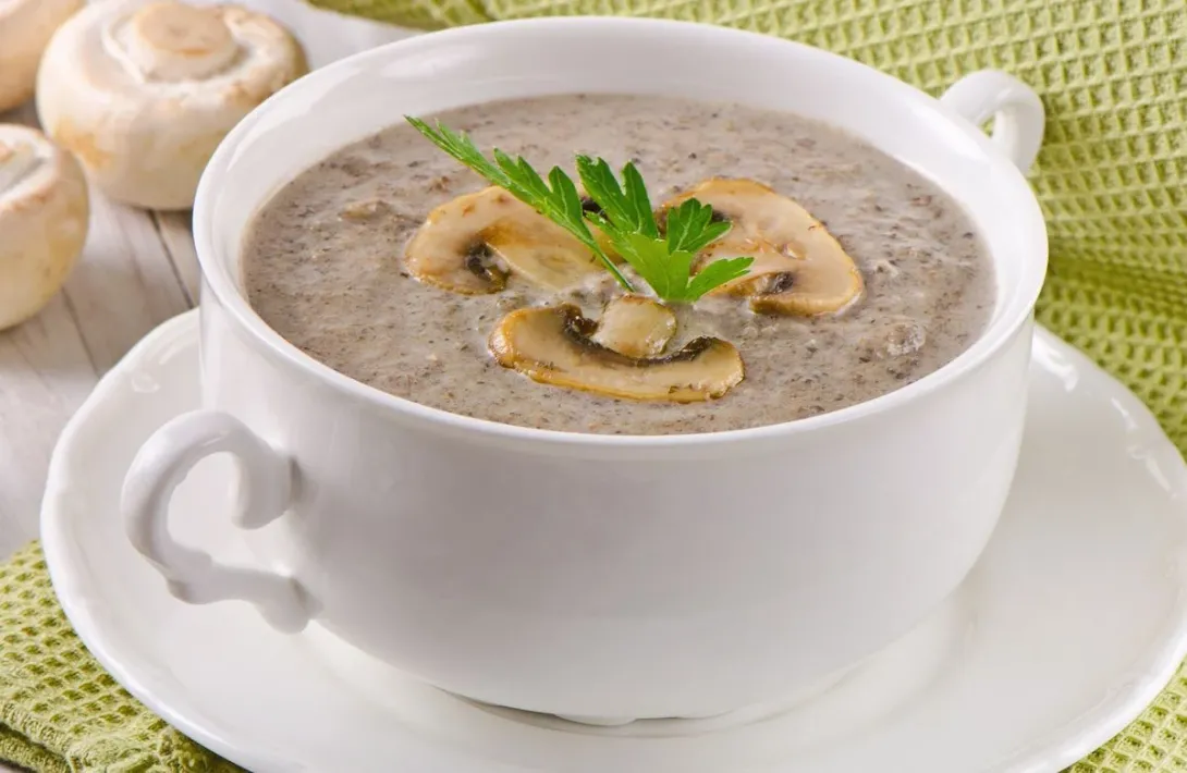 Mushroom Soup with Truffle Oil