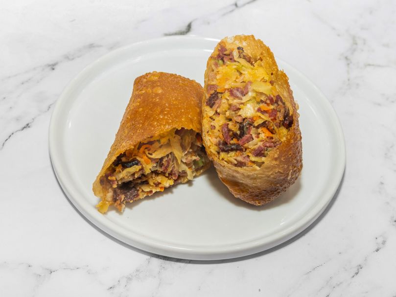 Beef Bacon Egg Rolls