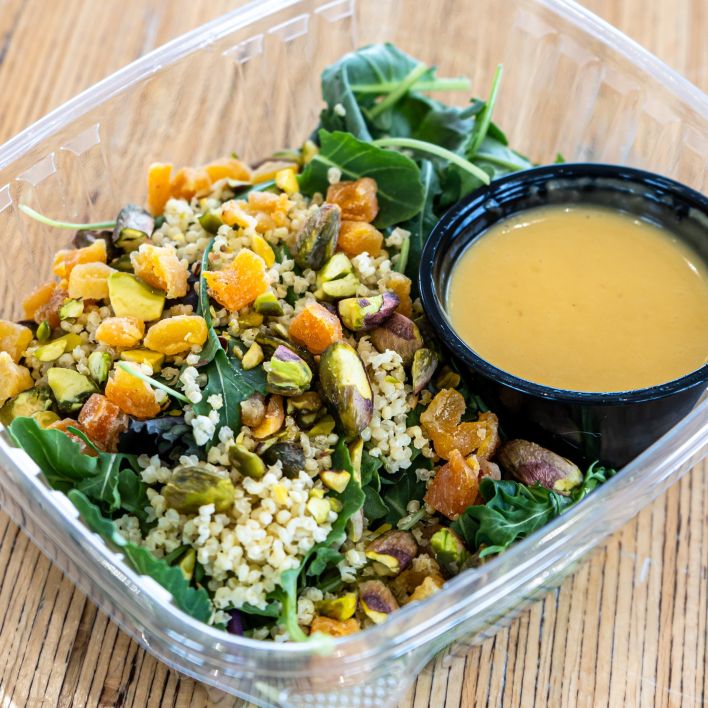 Apricot, Millet, Pistachio, Passionfruit Salad Entree