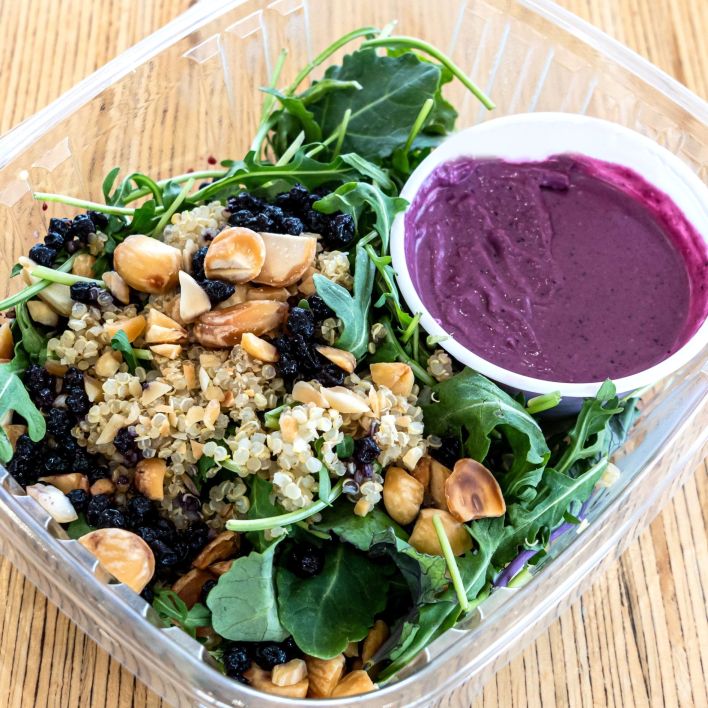 Kale Quinoa Blueberry Salad Entree