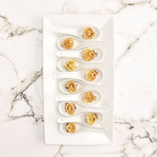 Mushroom and Truffle Ravioli Spoon