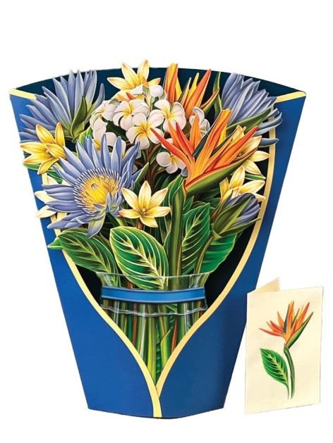 Fresh Cut Paper Card - Tropical Bloom