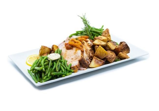 Glazed Pork Loin Dinner for 2