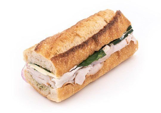 Turkey Garlic Pesto Panini Sandwich with Swiss