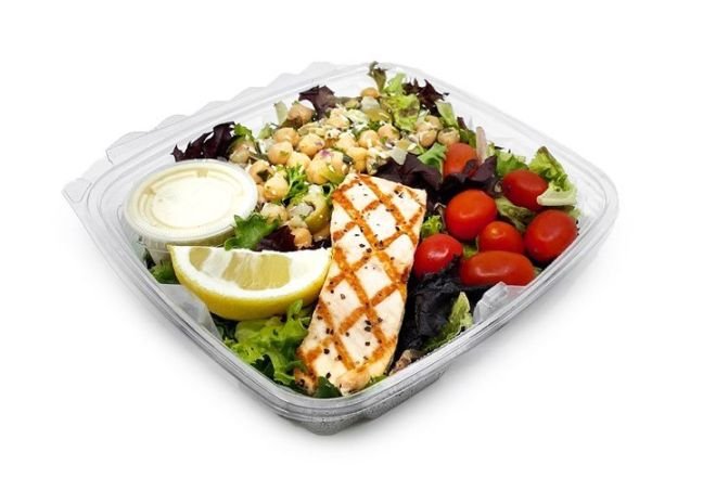 Grilled Salmon & Chick Pea Salad