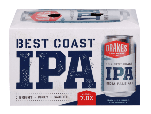 Drake's Brewing Co. Beer, IPA, Best Coast 6 - 12 fl oz cans