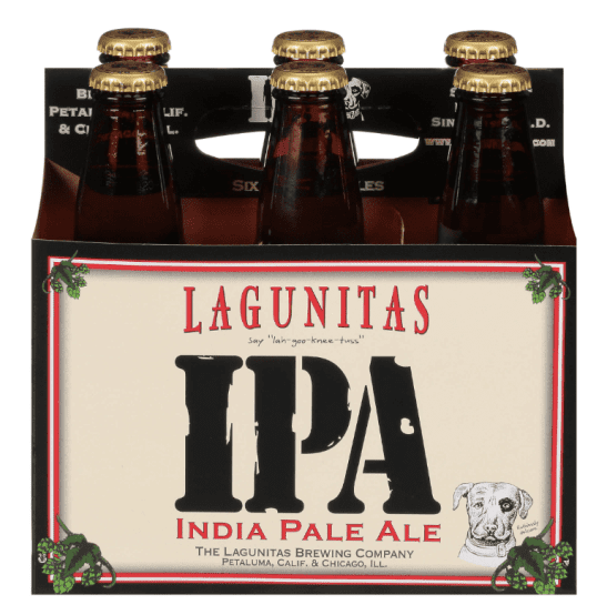 Lagunitas India Pale Ale Beer 6 Bottles 12 oz cans