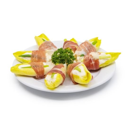 Endive with Goat Cheese and Prosciutto (Serves 4)