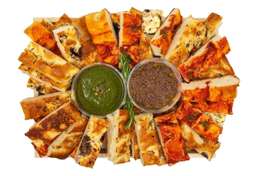 Focaccia Dipping Board With Olive Tapenade