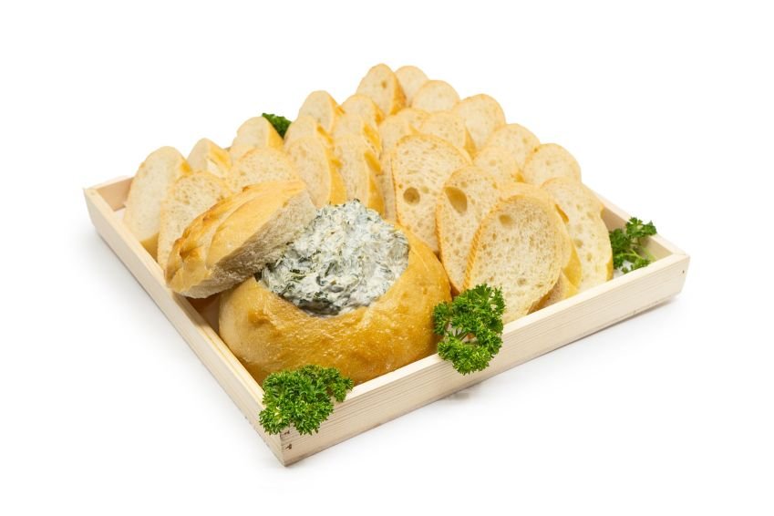 Spinach Dip in Bread Bowl