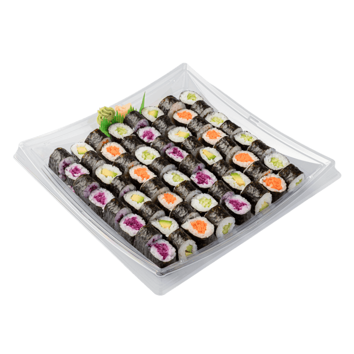 Handwoven Garden Hosomaki Platter 64 pc